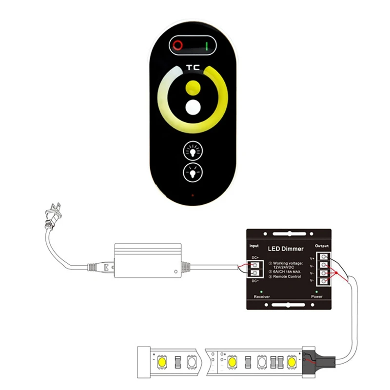 LED Controller Full Press Remote Control Dual Color Temperature Led Dimming and Mixing RGB Dimmer | Безопасность и защита