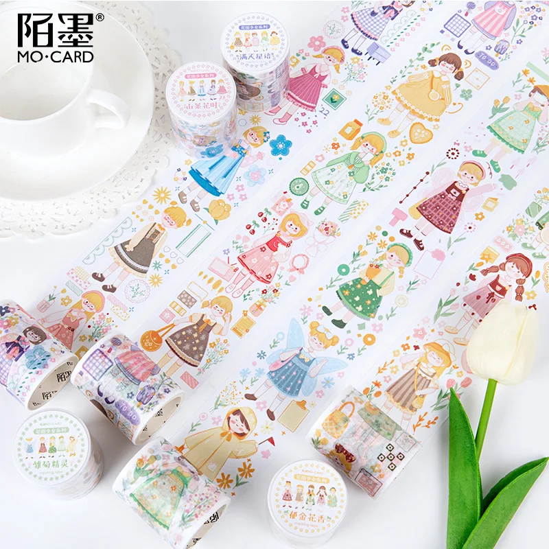 

1pcs/1lot Washi Masking Tapes Small fresh Hanada Maiden Decorative Adhesive Scrapbooking DIY Paper Japanese Stickers 3M