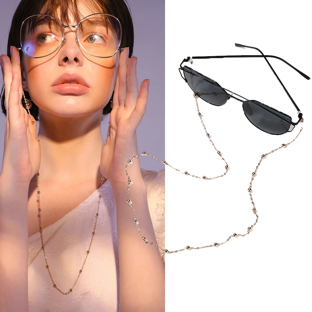 Женская цепочка для очков шнур золотистого/серебристого цвета|Аксессуары очков|