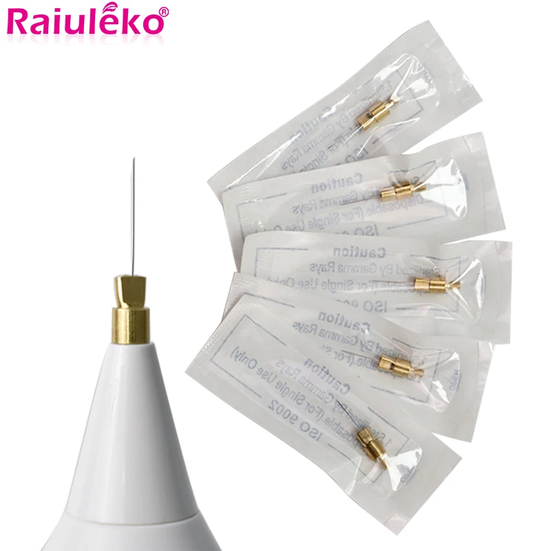10 шт. Красота микро Медь тонких игл лазертаг сменный иглы пятен удаление
