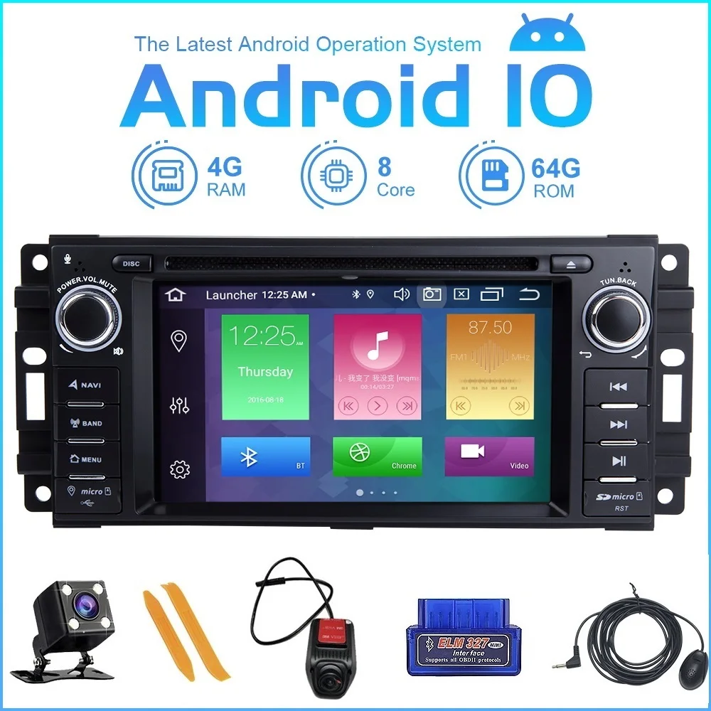 Автомобильный мультимедийный плеер ZLTOOPAI Android 10 0 для Dodge Ram Challenger Jeep Wrangler JK