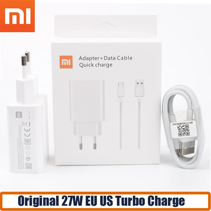 Быстрое зарядное устройство xiaomi 27 Вт оригинальный EU QC 4 0 турбо адаптер для