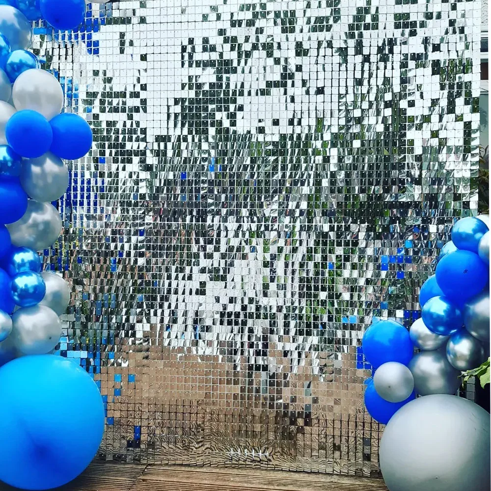 

Shimmer Wall Sequin Panel Wedding Backdrop 3d Birthday Party Decoration Glitter Custom Adverting Shop Window Background Glam 4d
