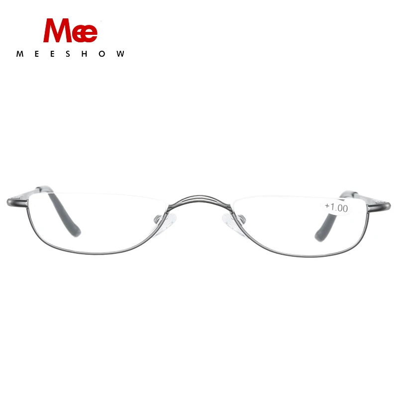 Meeshow Нержавеющая сталь очки для чтения женские пресбиопии половина оправы Для