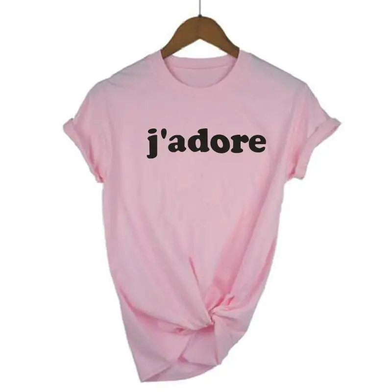 Женская хлопковая Футболка с буквенным принтом Jadore модная футболка в стиле
