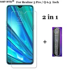 2-в-1 закаленное Стекло высококачественный защитный чехол для OPPO Realme 5 Pro 5Pro Камера объектив защитная пленка Экран протектор для Realme Q 6,3 