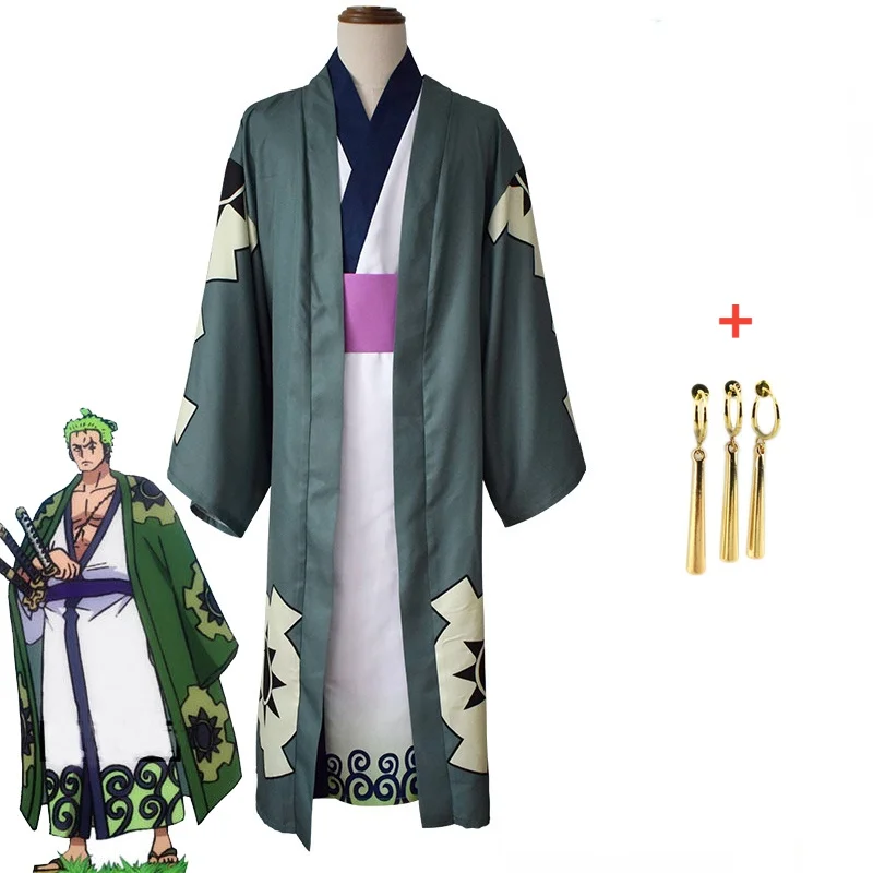 

Halloween Funny Costume ONE PIECE Roronoa Zoro Full Cosplay Costume