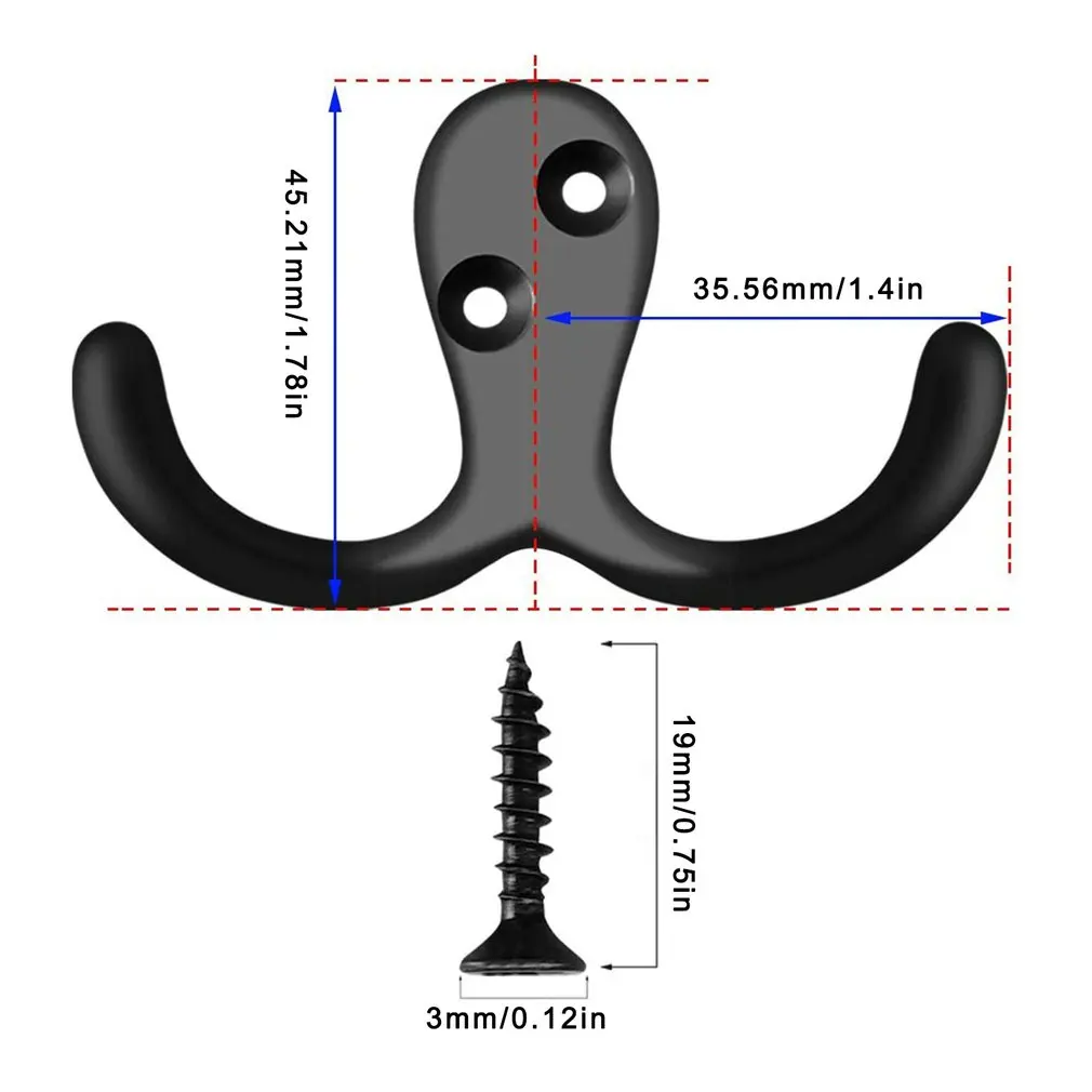 

8 Pcs Alloy Double Hook Furniture Hardware Accessories Clothes Hooks Rugged And Durable Retro Type Hooks