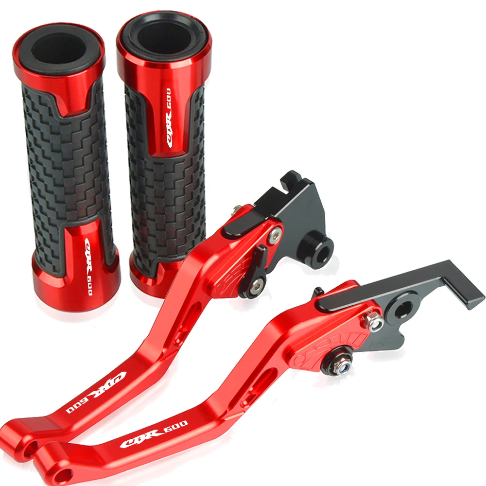 

Motorcycle Short Brake Clutch Levers Handlebar Hand Grip With Logo For Honda CBR600 CBR 600 1991 1992 1993 1994 1995 96 97-1998
