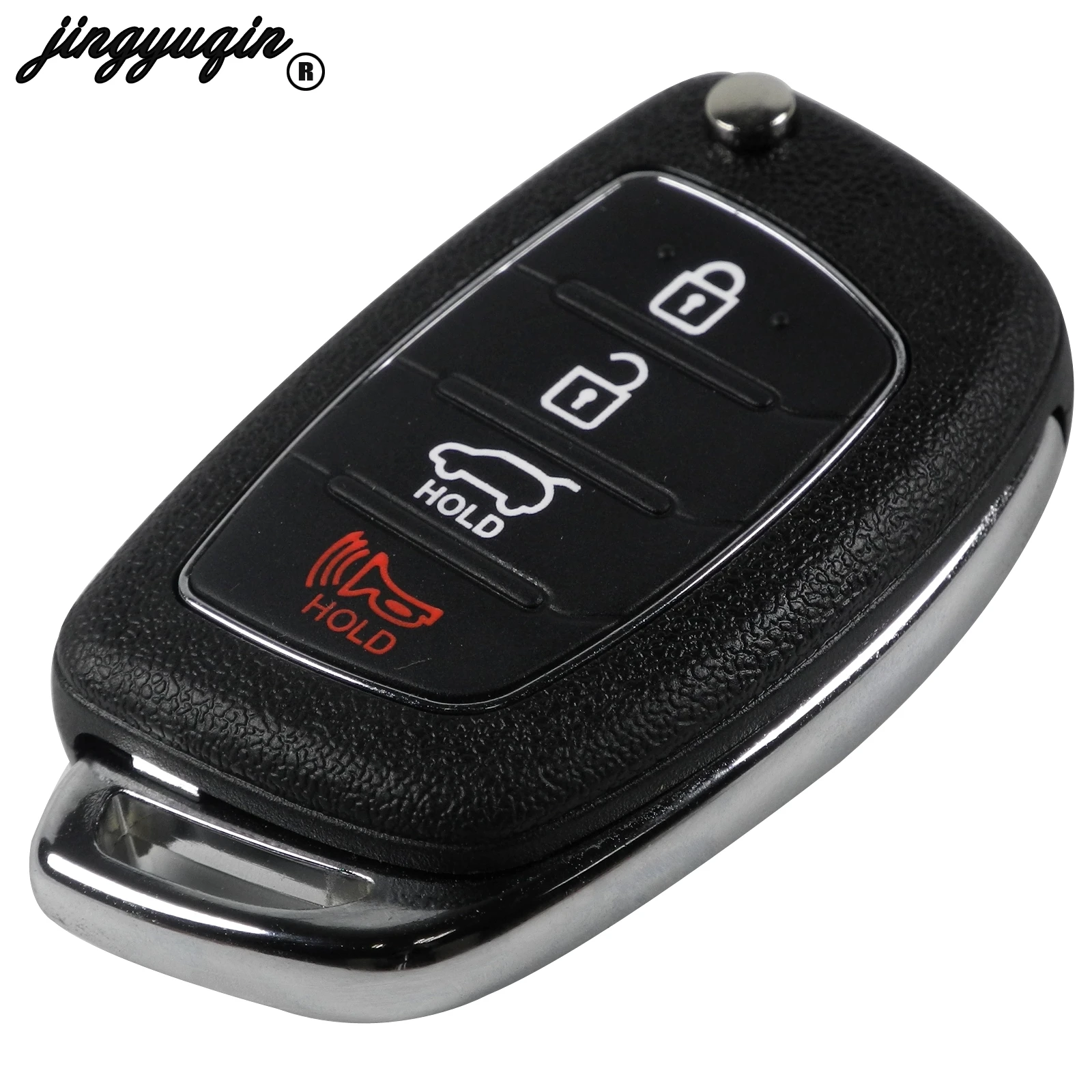 Jingyuqin для Hyundai Solaris ix35 ix45 ELANTRA Santa Fe New Verna 3/4 кнопочный корпус автомобильного ключа