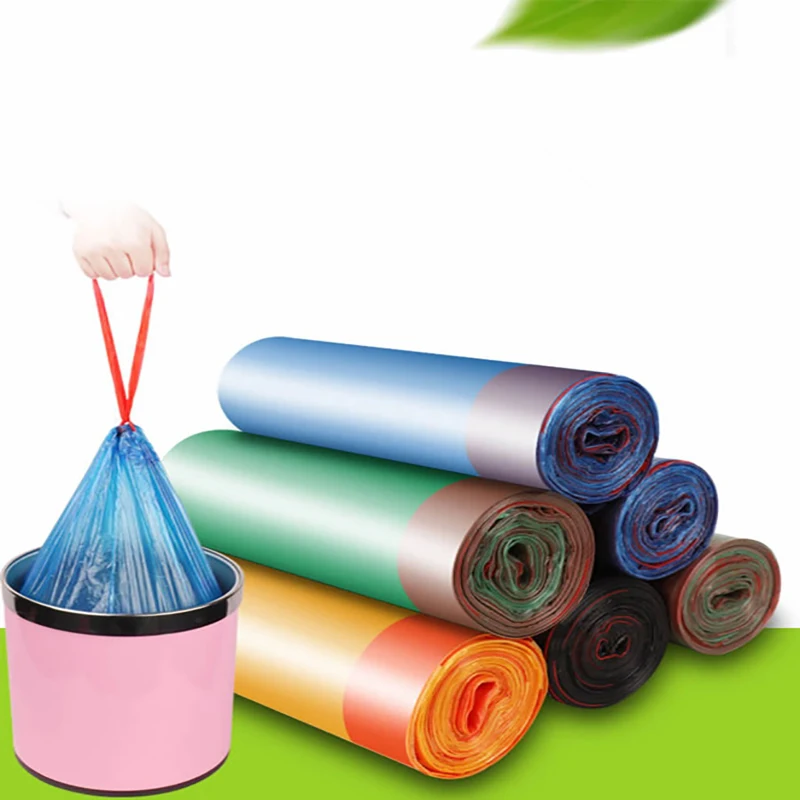 30 шт. Одноцветный мусорный мешок на шнурке домашний кухонный контейнер