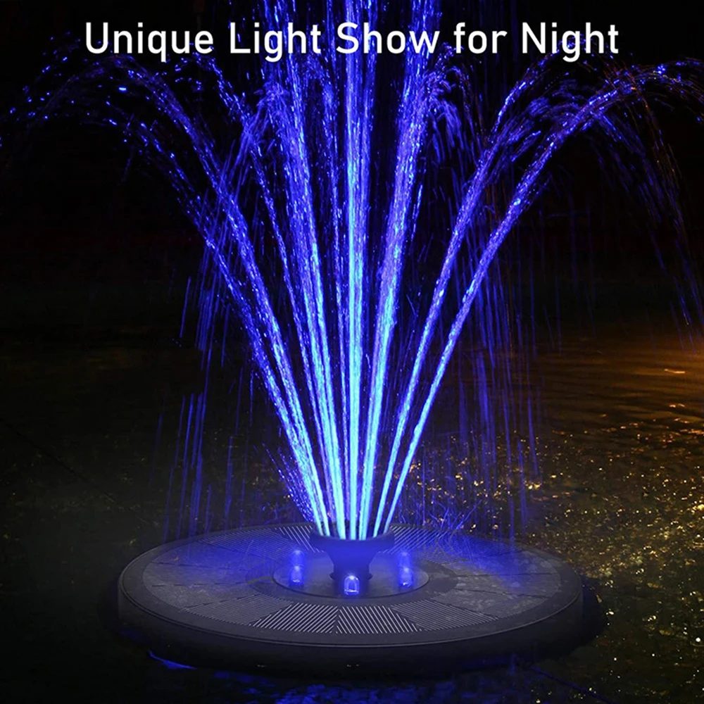 

Solar Fountain Colorful LED Lights Swimming Pools Fountain Pump Panel Solar Powered Fountain Garden Decoration Water Pump