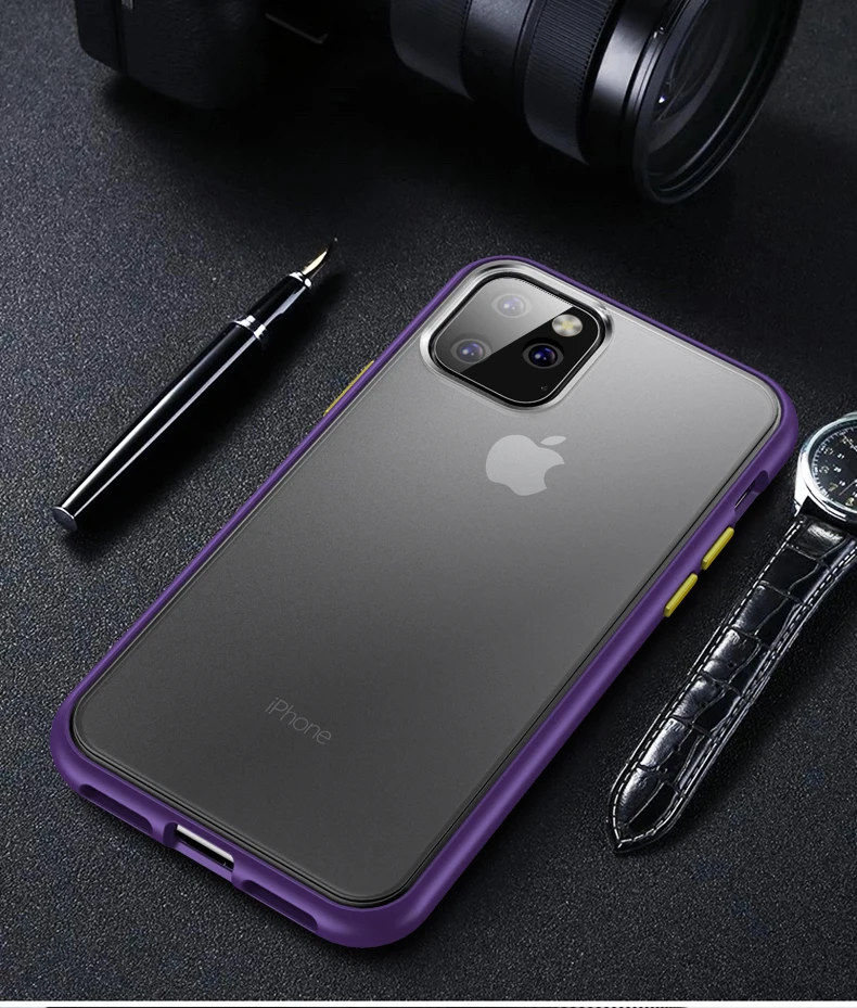 Для iPhone 11 чехол Magic Shadow IPAKY 11 Pro Чехол Цветные кнопки Мягкий Бампер ПК Гибридный противоударный Для iPhone 11 Pro Max чехол