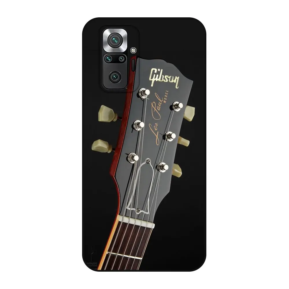 Гитара Les Paul Gibson самая популярная Redmi Note 10 10s Pro 4G 5G Черная задняя 3D оболочка