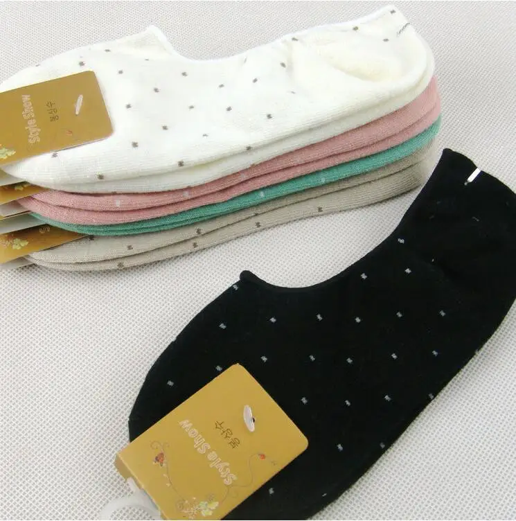 Носки женские в горошек цвет ассортименте 5 пар|colored ankle socks|ankle sockssocks free shipping |