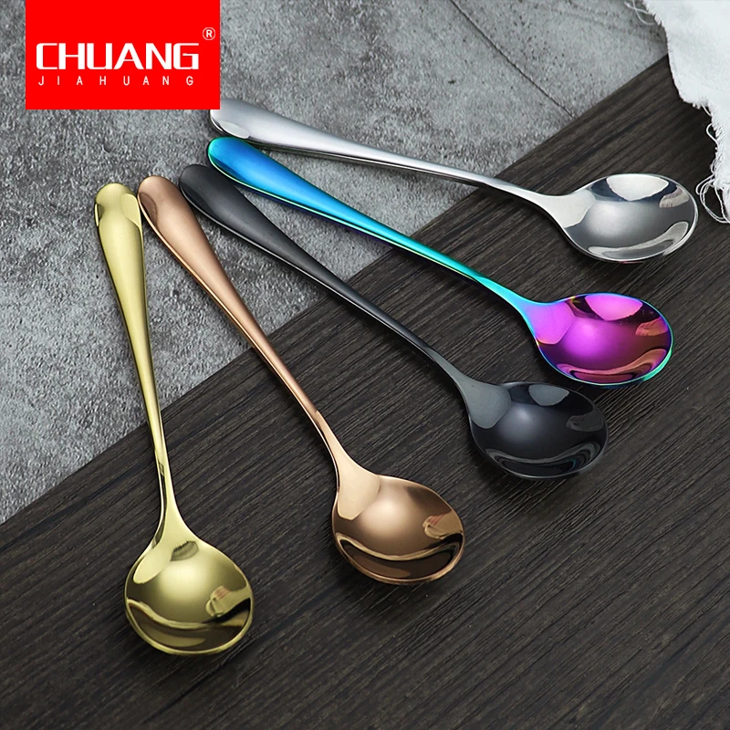 1 шт чашка кофейная красочная ложка кафе из нержавеющей стали Серебряная Золотая