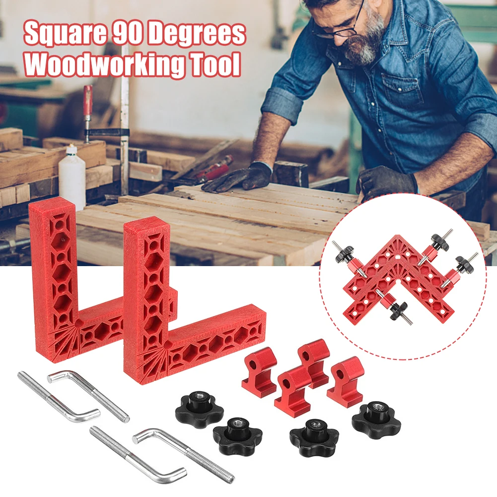 

2pcs 6inch Durable 90 Degrees Accurate Right Angle Clamp DIY L Shaped Splicing Board Woodworking Tool Ruler Fixture Carpenter