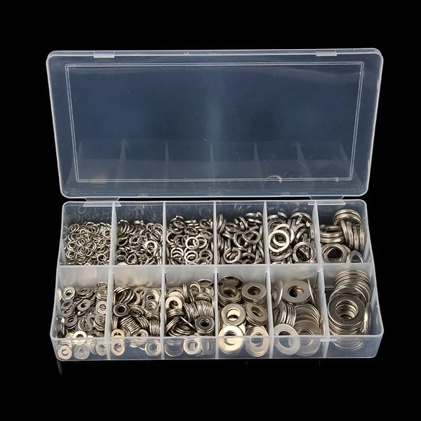 

790PCS Flat & Spring Stainless Steel Assorted Washers Rust Resistant