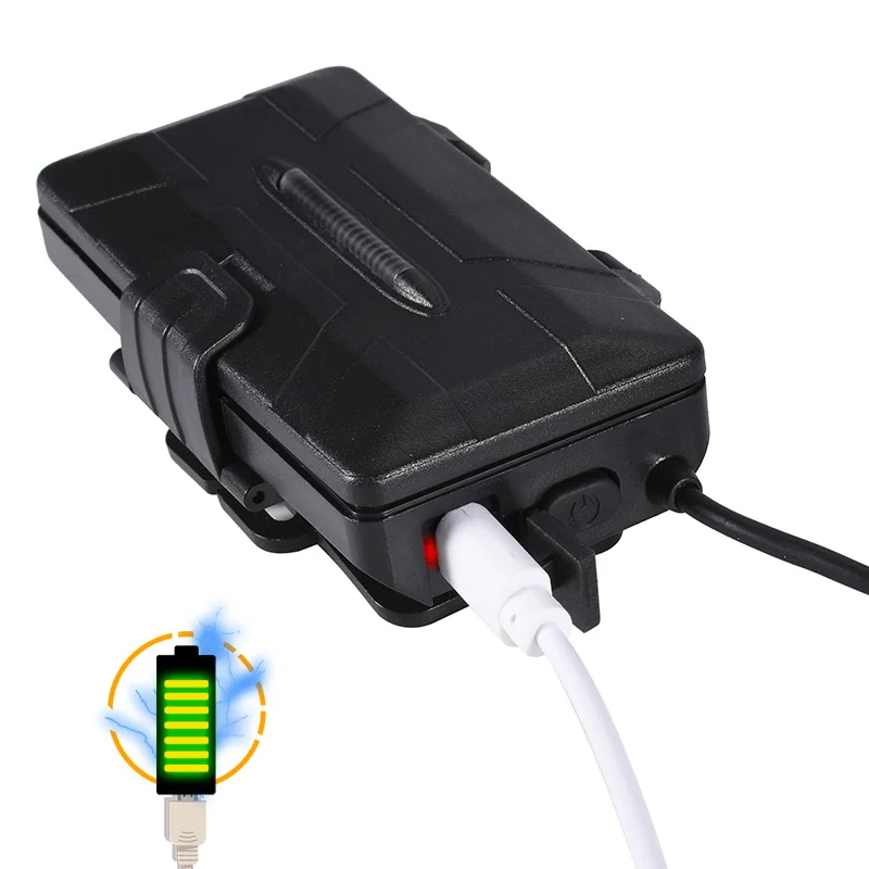 GIJOE led головная лампа COB головной убор t2000LM 7* T6 свет водонепроницаемый usb зарядка использование 2*18650 батареи пластиковый корпус рыбалка кемпинг