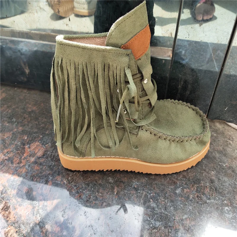 

Large women's boots autumn winter 2020 new low cut women's boots heel solid boots square heel lace up boots