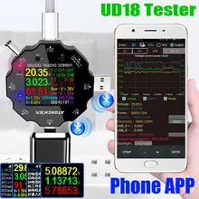 UD18 USB 3.0 18in1 USB tester APP dc digital voltmeter ammeter voltimetro power bank voltage detector volt meter electric doctor