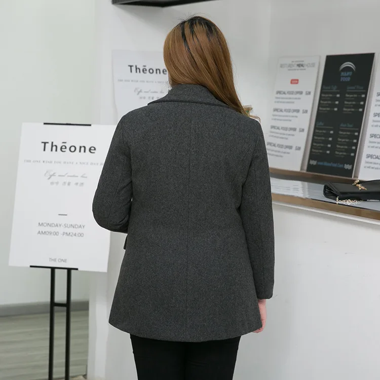 TUHAO зимнее офисное женское плотное теплое шерстяное пальто Формальные куртки женские большие размеры 9XL 8XL 7XL 6XL Верхняя одежда Пальто HC227