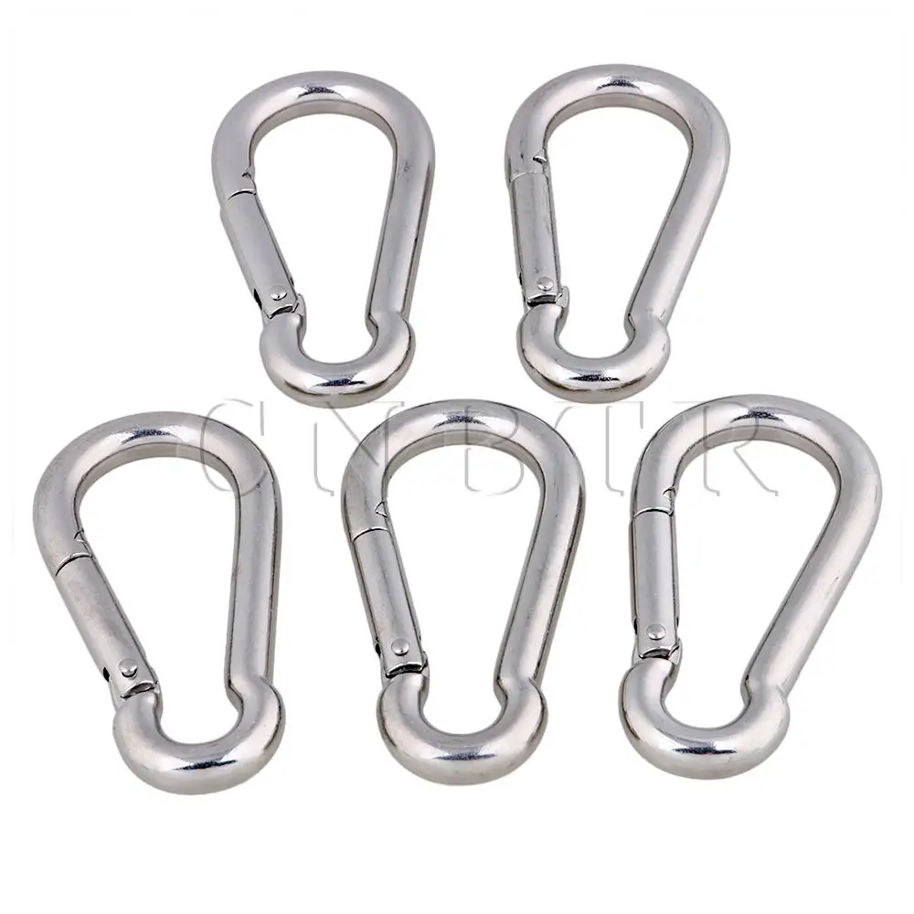 CNBTR 5 x Multifunctional Spring Snap Quick Link Lock Carabiner Stainless M10 100mm | Инструменты