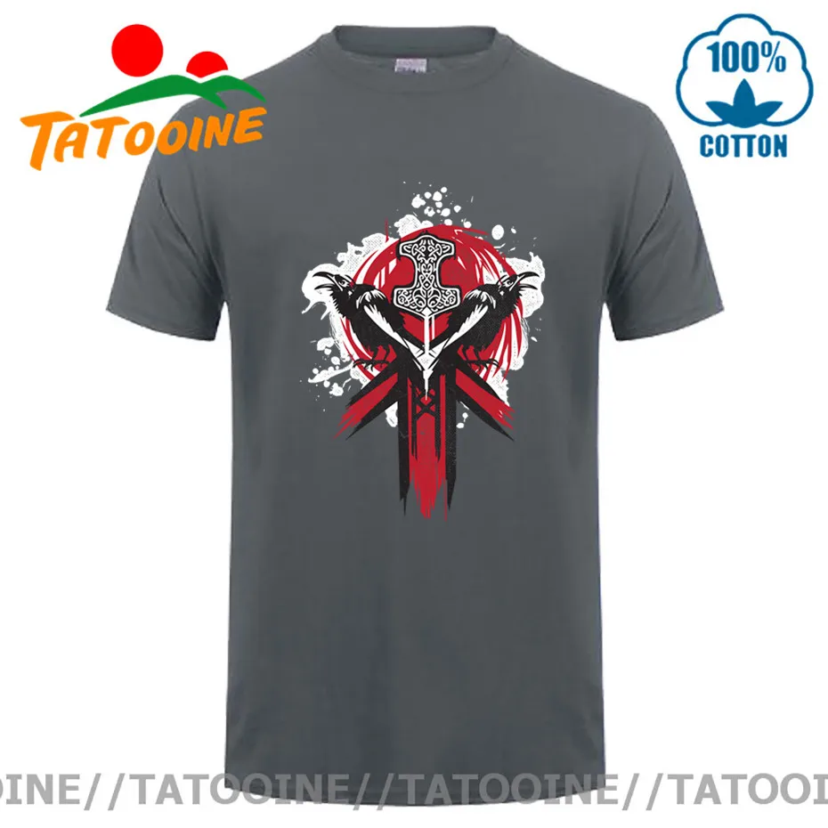 Великолепная футболка Vikings Мужская эмблема логотип для Honor Glory Odin Group командная