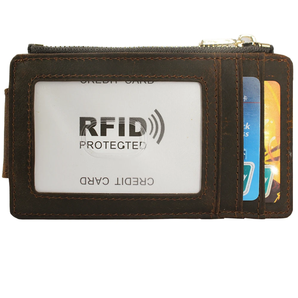 RFID gennuine кожаные бумажники оптом натуральная кожа зажим для денег передний карман