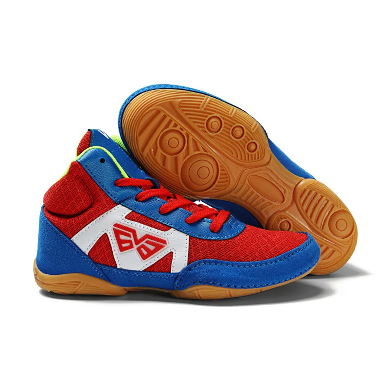 USHINE Children's Wrestling Shoes Breathable Mesh Boxing Sneakers Children Lighting Lighting Boxing Shoes Boys Woman Wrestling S