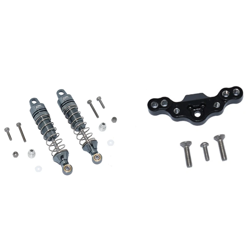 

Metal Rear Shock Absorbers Damper for LOSI 1/18 Mini-T 2.0 2WD 6 & Metal Front Upper Tie Rod Fixing Code Mount 4