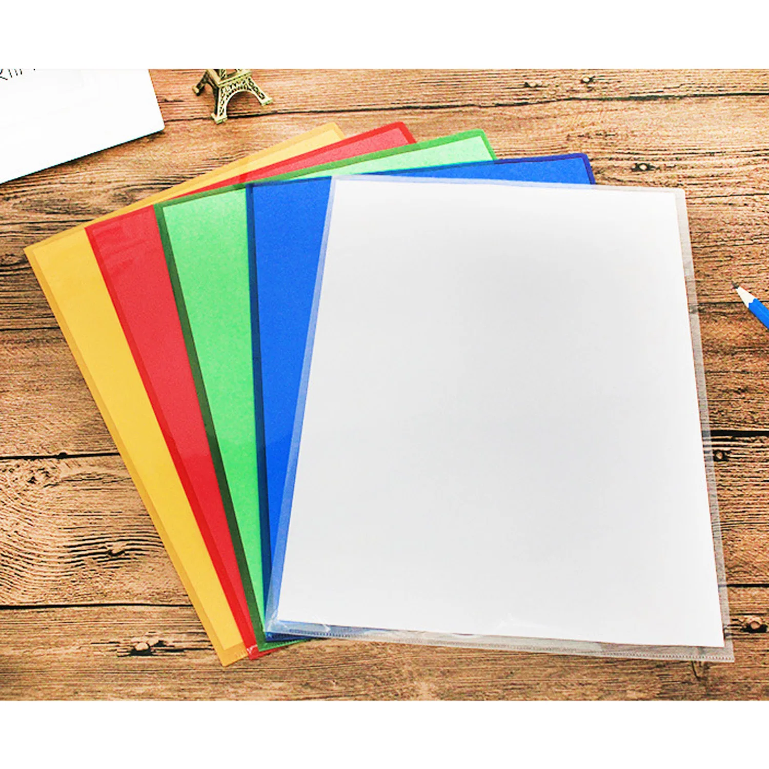 Прозрачные пластиковые папки для документов карманные формата A4 размер L дома