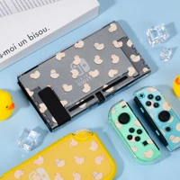 pawdiary switch case duck switch glitter case switch dock shell transparent duck