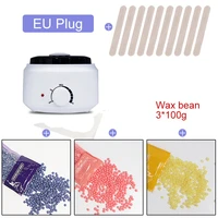 electric hair removal wax melt machine heater 300g wax beans 10pcs wood stickers hair removal sets waxing kit