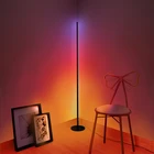 Современная светодиодная напольная лампа RGB для гостиной разноцветное украшение для дома, стоячий напольный светильник, комнатное освещение, угловые приглушаемые лампы