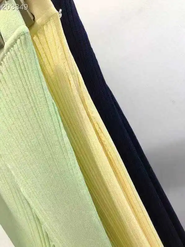 

Runway Design Knitted Pants 2021 New Fashion Women Spring Waist Elastic Elegant Casual Long Trousers