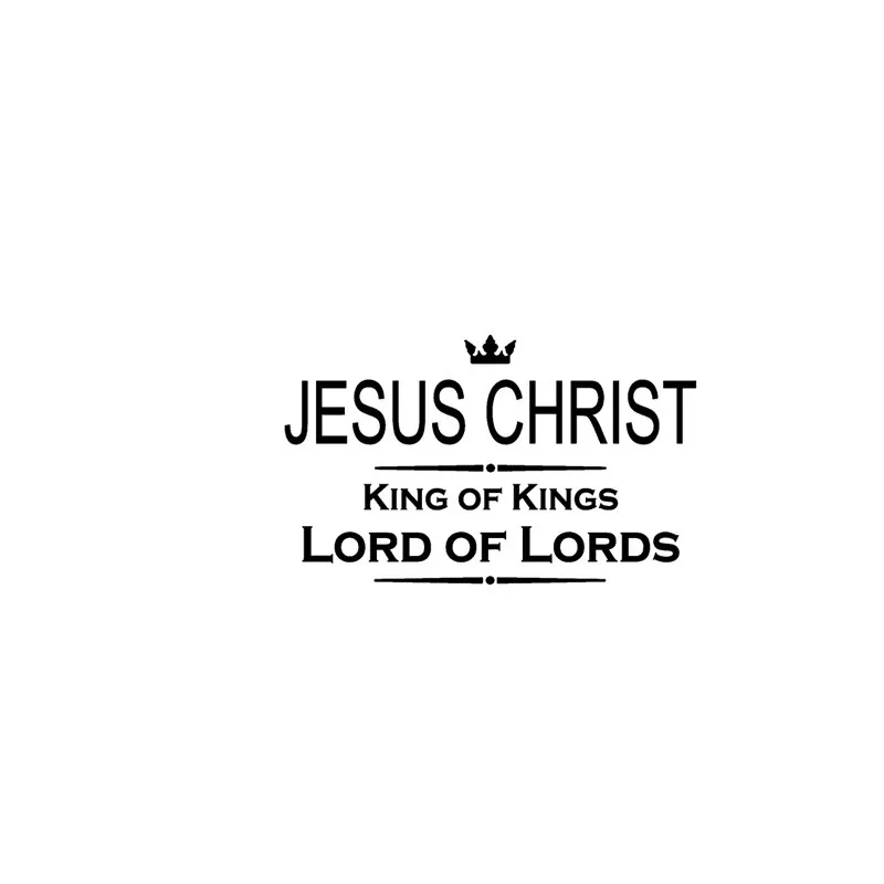 

Creative Car Sticker JESUS CHRIST KING OF KINGS LORD OF LORDS Covering The Body Decals Motorcycle Car Body PVC 18cm X 11cm