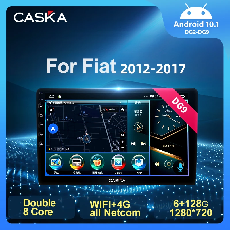 

CASKA DG2-DG9 4G Android 10.0 4G+64G Car Radio Multimedia Player For Fiat 2012-2017 GPS Navigation Stereo No 2din DVD Universal