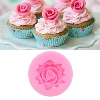 1pcs rose silicone cake mold 3d flower fondant mold cupcake jelly candy chocolate decoration baking tool colorful moulds
