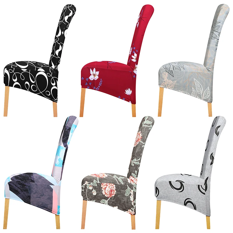 Чехол на стул с принтом растягивающийся съемный чехол большого размера из