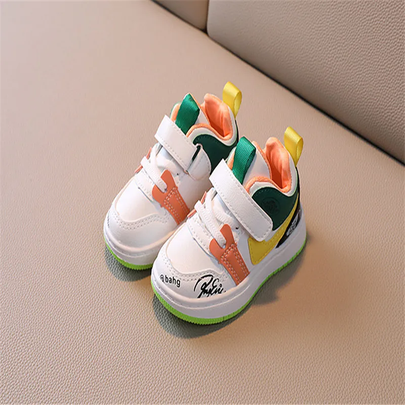 

Children Sneakers For Girls And Boys Casual Shoes Breathable Pu Kids Sports Shoes Child Flats Unisex White Shoes Size Of 21-30