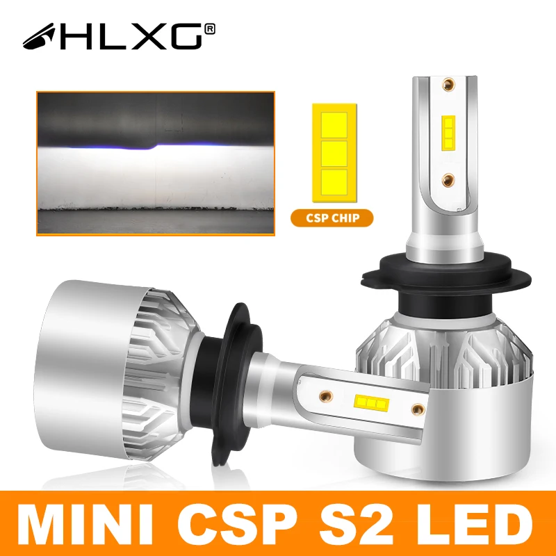 Светодиодсветодиодный лампы для фар hlxg turbo H4 H7 H11 H1 H8 HB4 HB3 9005 9006 противотуманные