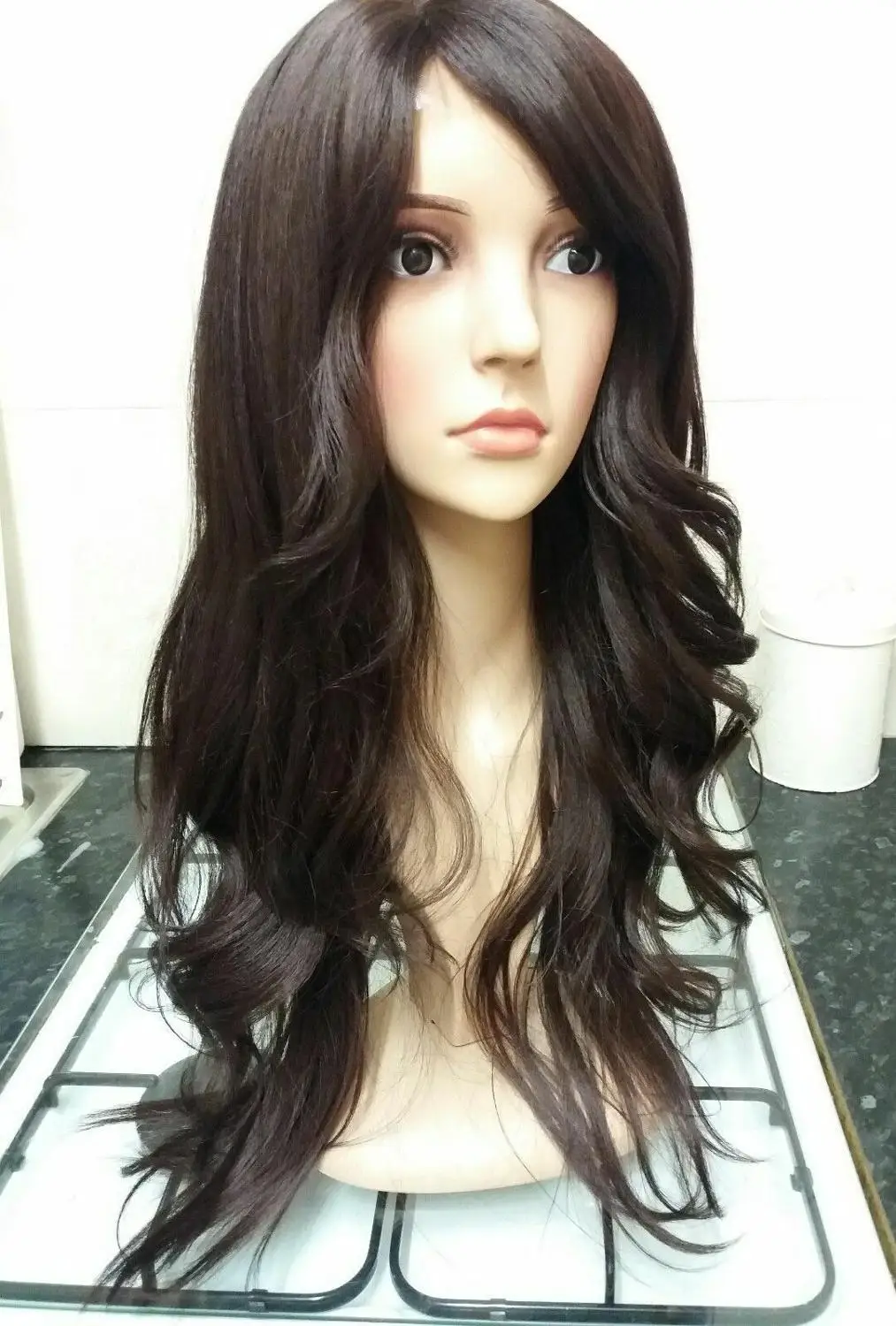 50 очаровательные длинные темно коричневые волнистые кудрявые косплей здоровые