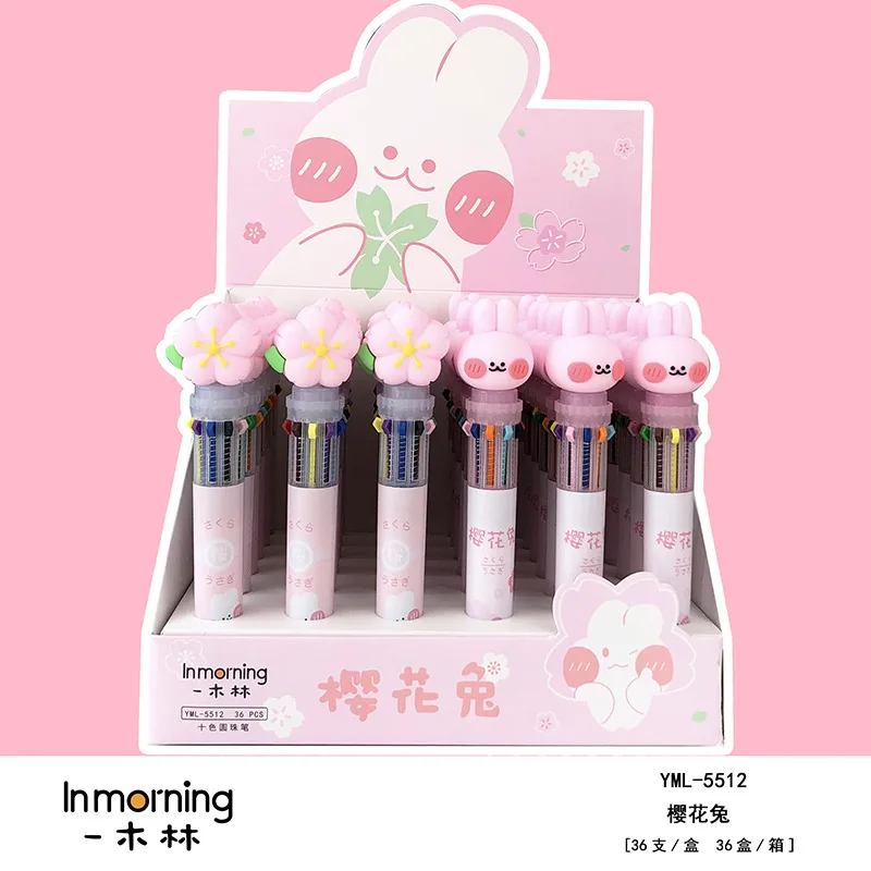 

10 шт./партия, шариковая ручка, 10 цветов