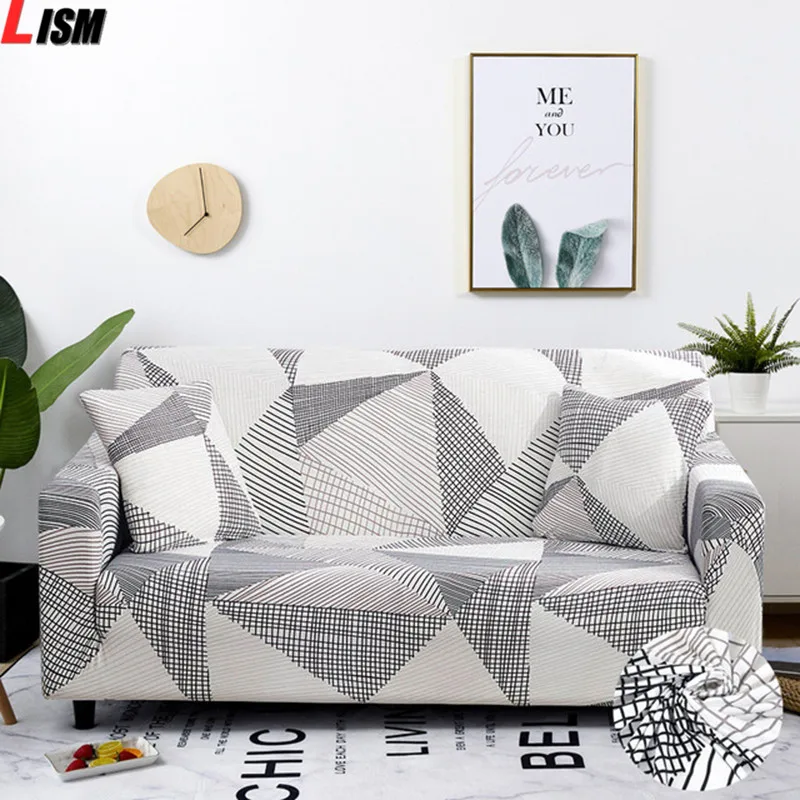 

Stretch Sofa Covers Sectional Elastic Printing Slipcovers for Living Room Couch Cover L shape Armchair Case Chair Protector