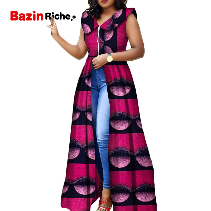 Платье с принтом Анкары верхние африканские платья для женщин одежда