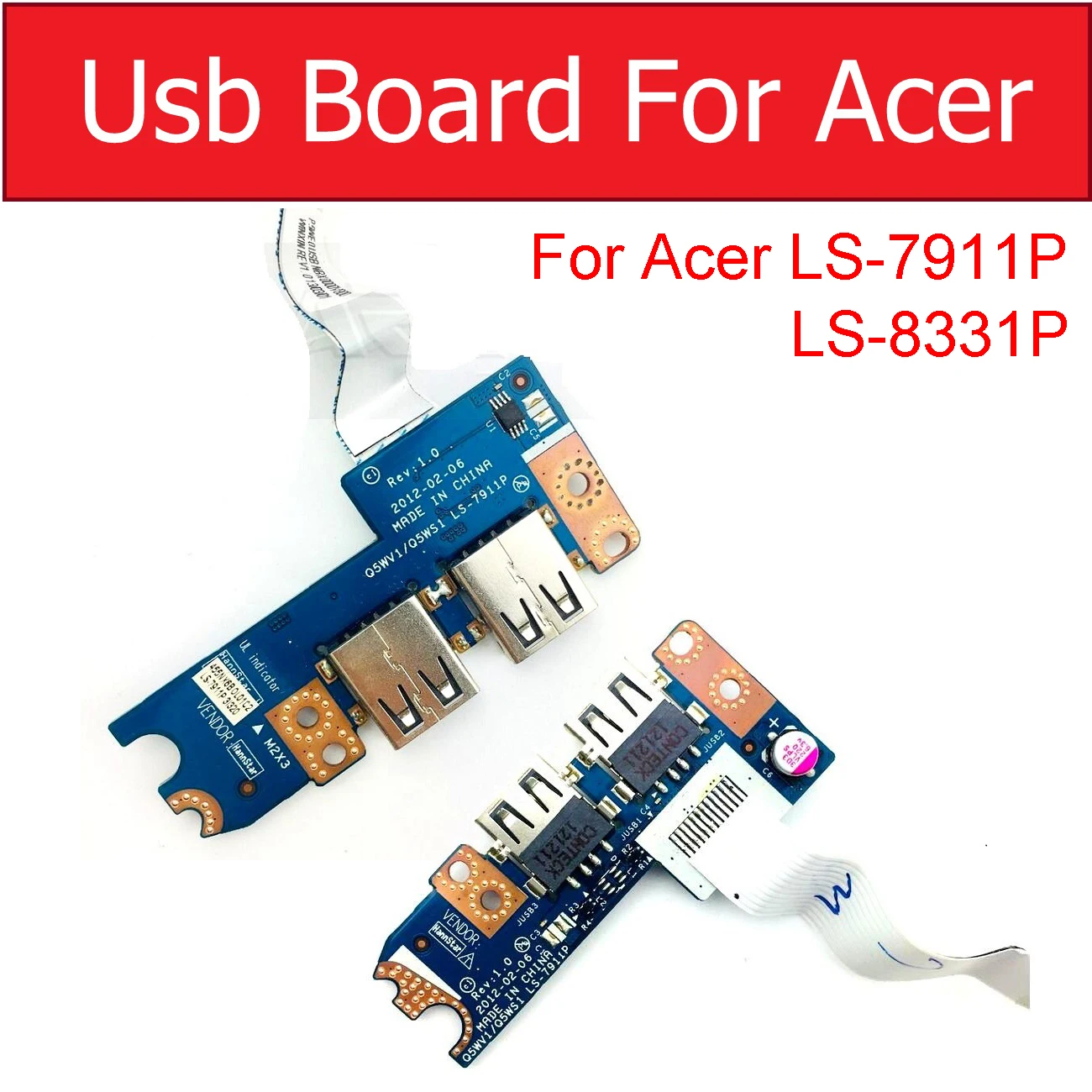 LS 7911P 8331P Плата USB розетка для acer Aspire V3 551G 571G 531G E1 521 531 571 5750 5750g P253 E Q5WV1 Q5WS1|ЖК-экраны и