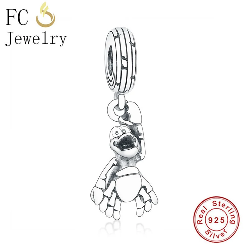 FC ювелирное изделие, браслет Pandora, 925 серебро, Bobot, рыба, ангел, медведь, кошка, красная эмаль, чип, чашка пони, бусина, Berloque - Цвет: FC1243