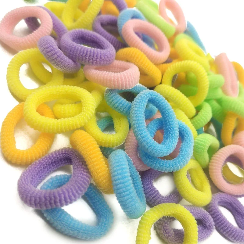 100 шт./лот ободок для волос детей резинка держатель хвоста эластичная детские