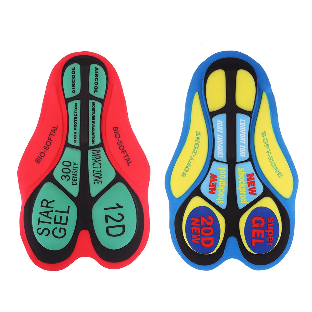 2 штуки анти шок набивные подушки гель Подушка сиденья для Велоспорт шорты MTB